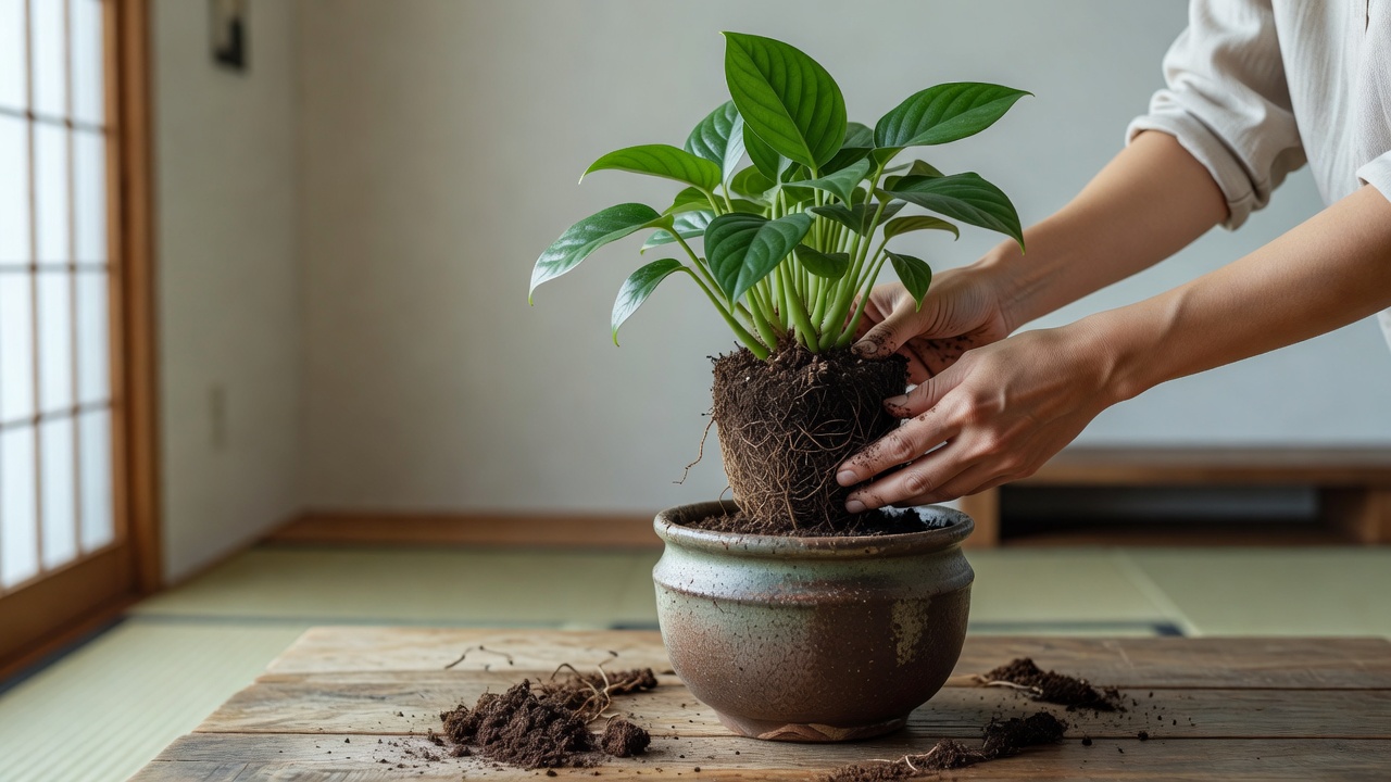植え替えの様子